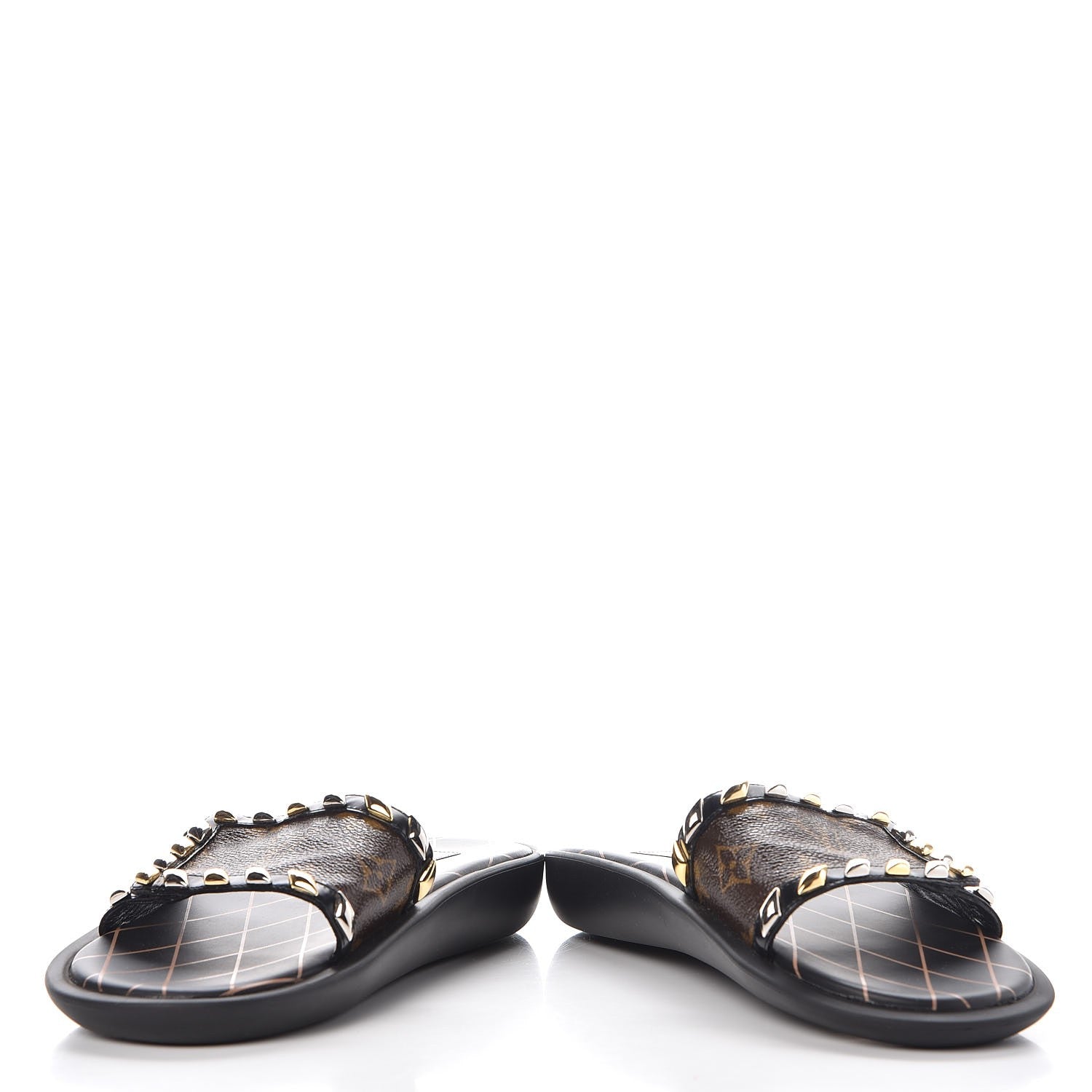 Louis Vuitton Calfskin Monogram Eldorado Flat Mules 40 Black 6 of 10