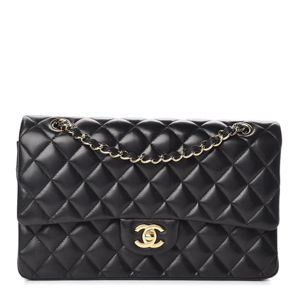 Chanel Lambskin Quilted Medium Double Flap Black 1 of 18