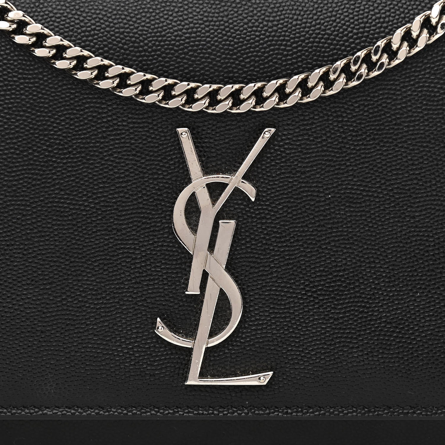 Saint Laurent Grain De Poudre Small Monogram Kate Satchel Black 8 of 10