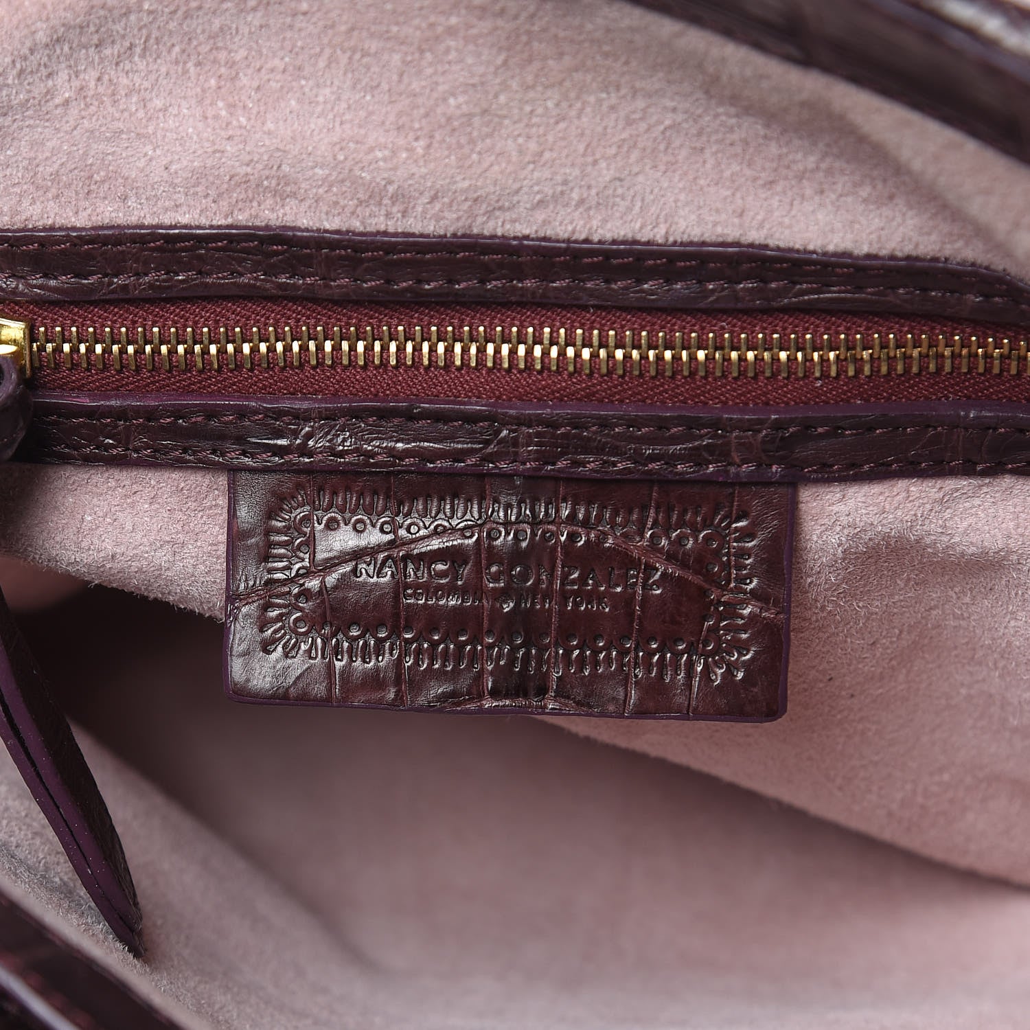 Nancy Gonzalez Crocodile Shoulder Bag Purple 8 of 14