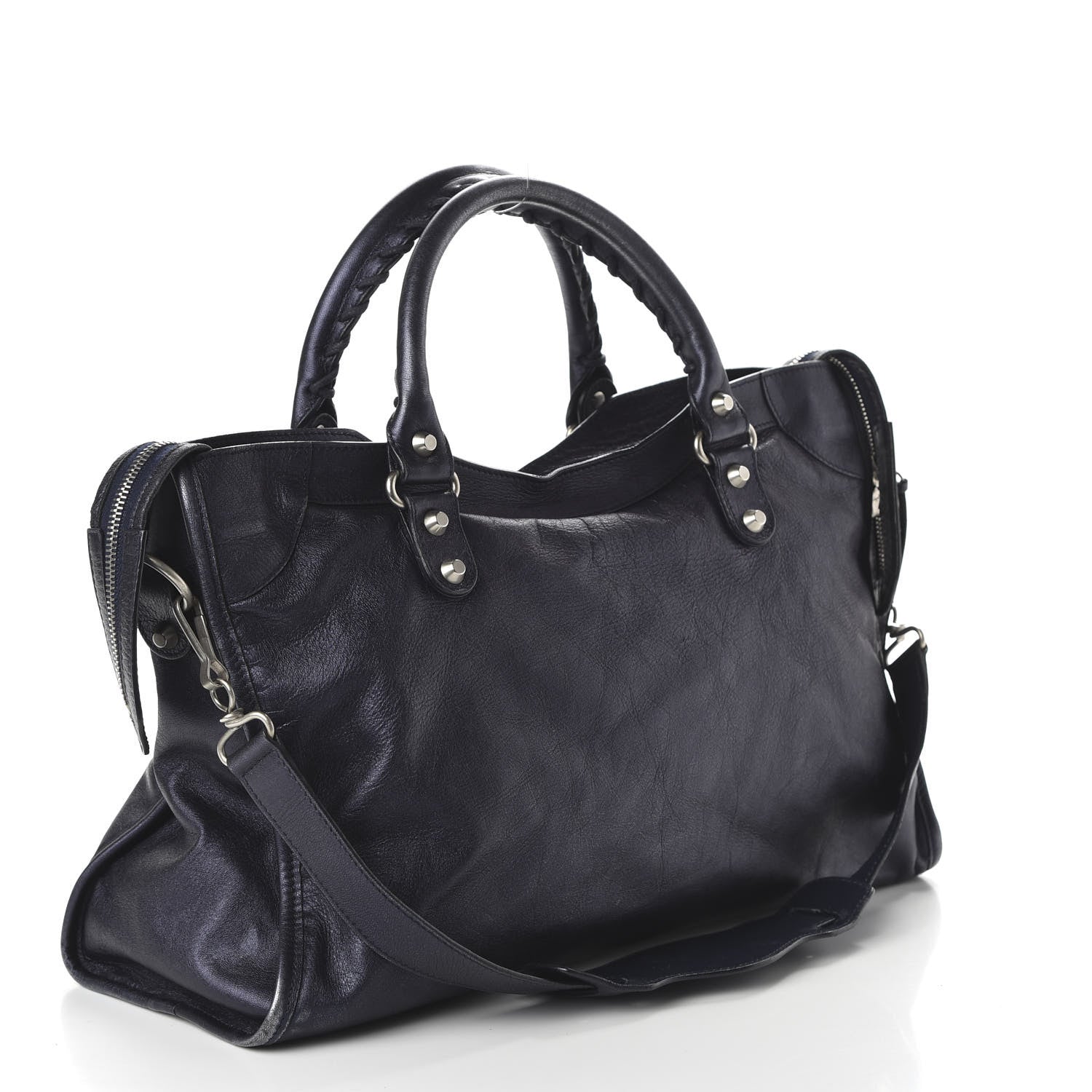 Balenciaga Laminated Agneau Classic Silver Hardware City Maree 3 of 10