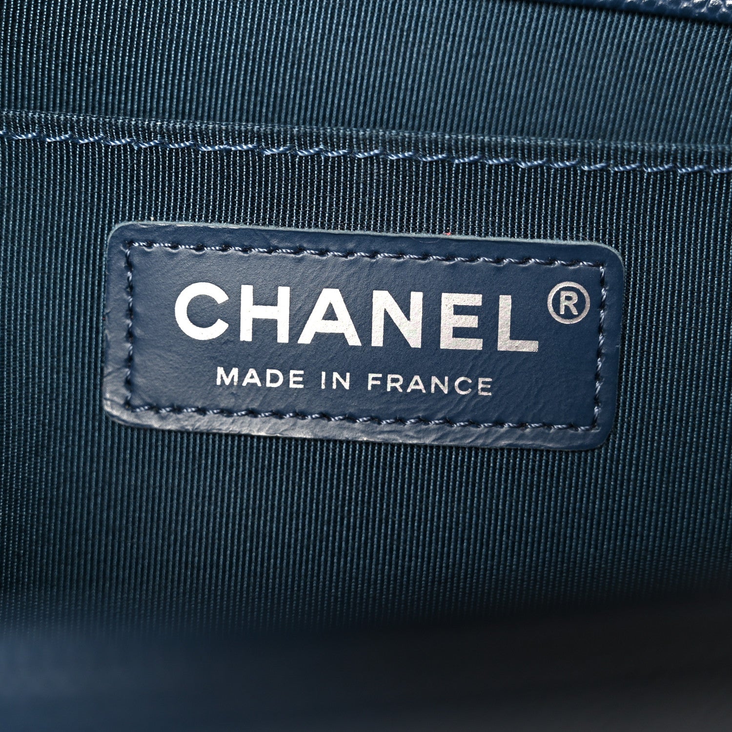 Chanel Caviar Quilted Medium Boy Flap Dark Navy Blue 6 of 10