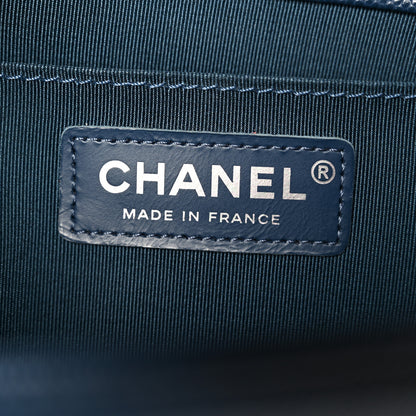 Chanel Caviar Quilted Medium Boy Flap Dark Navy Blue 6 of 10