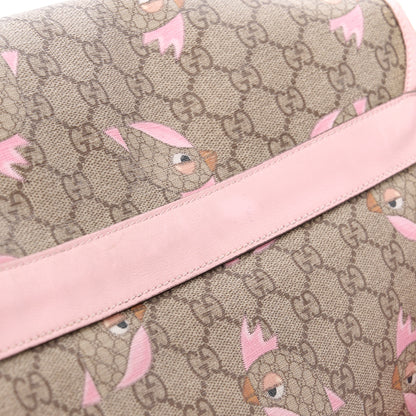 Gucci GG Supreme Monogram Zoo Birds Messenger Print Diaper Bag Pink 18 of 19