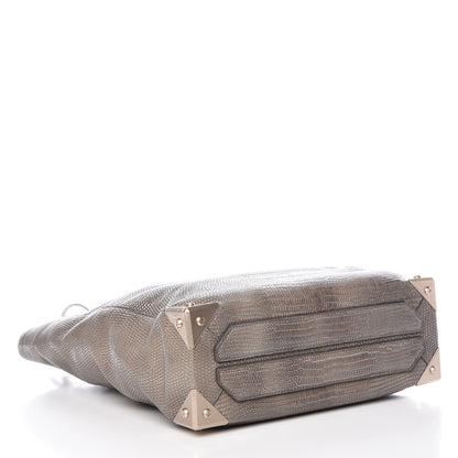 Alexander Wang Lizard Embossed Prisma Skeletal Tote Grey 4 of 11