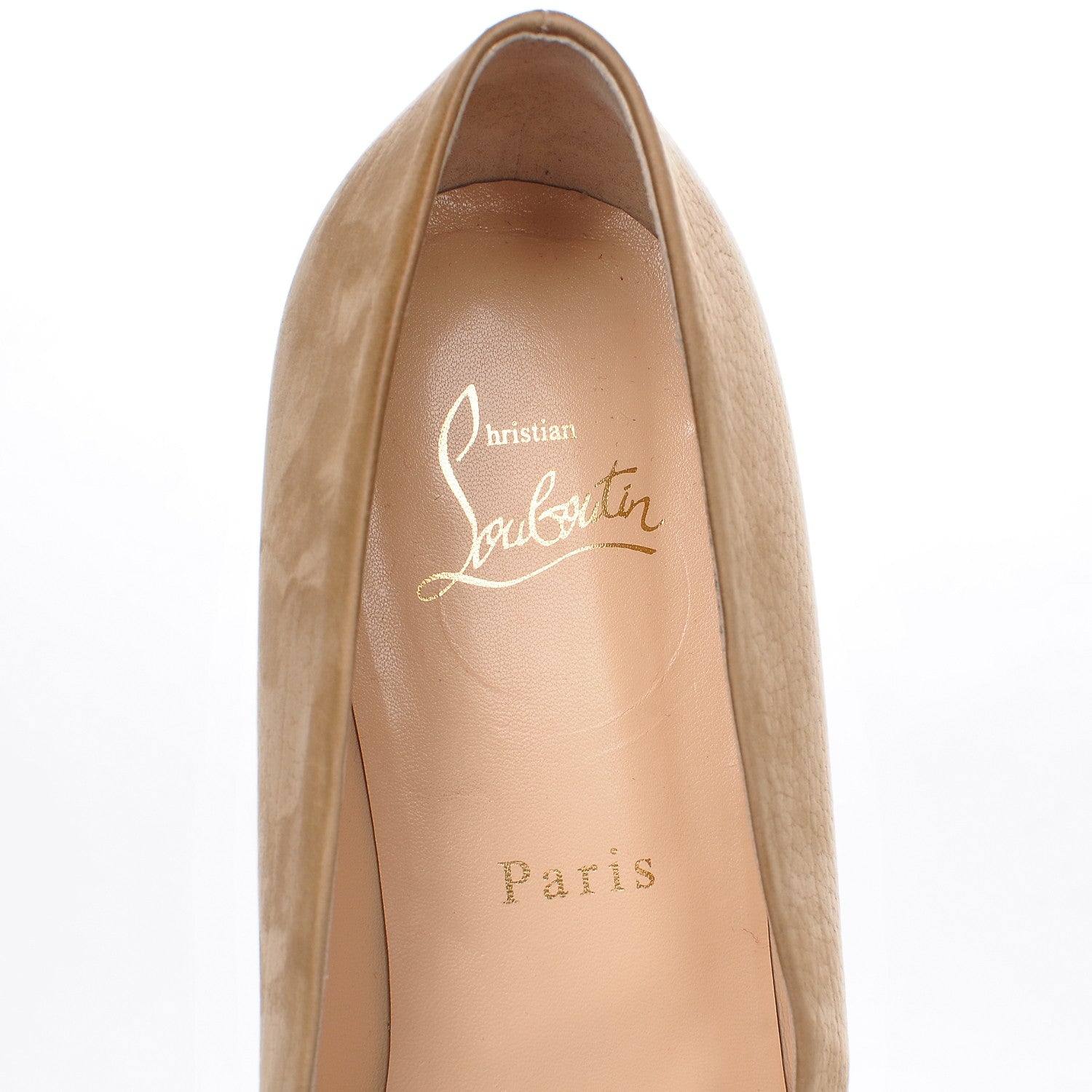Christian Louboutin Suede Carmel CA 70 Wedge Espadrilles 39 Noisette 7 of 7