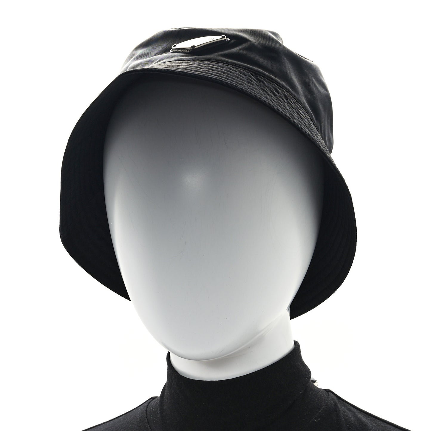 Re-Nylon Metal Triangle Logo Bucket Hat M Black