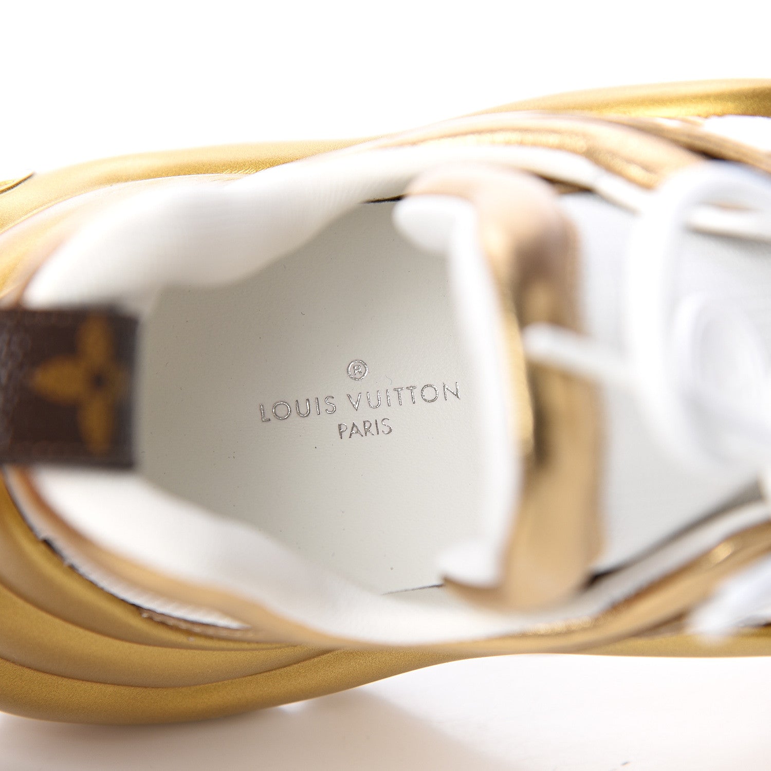 Louis Vuitton Metallic Calfskin Technical Nylon LV Archlight Sneakers 39 White Gold 7 of 9