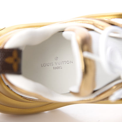 Louis Vuitton Metallic Calfskin Technical Nylon LV Archlight Sneakers 39 White Gold 7 of 9