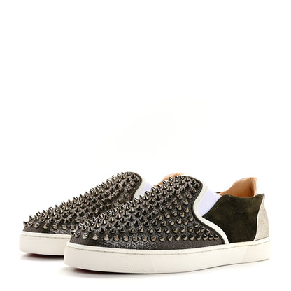 Christian Louboutin Lurex Spikes Women Orlato Flat Sneakers 41 Alpino 3 of 9