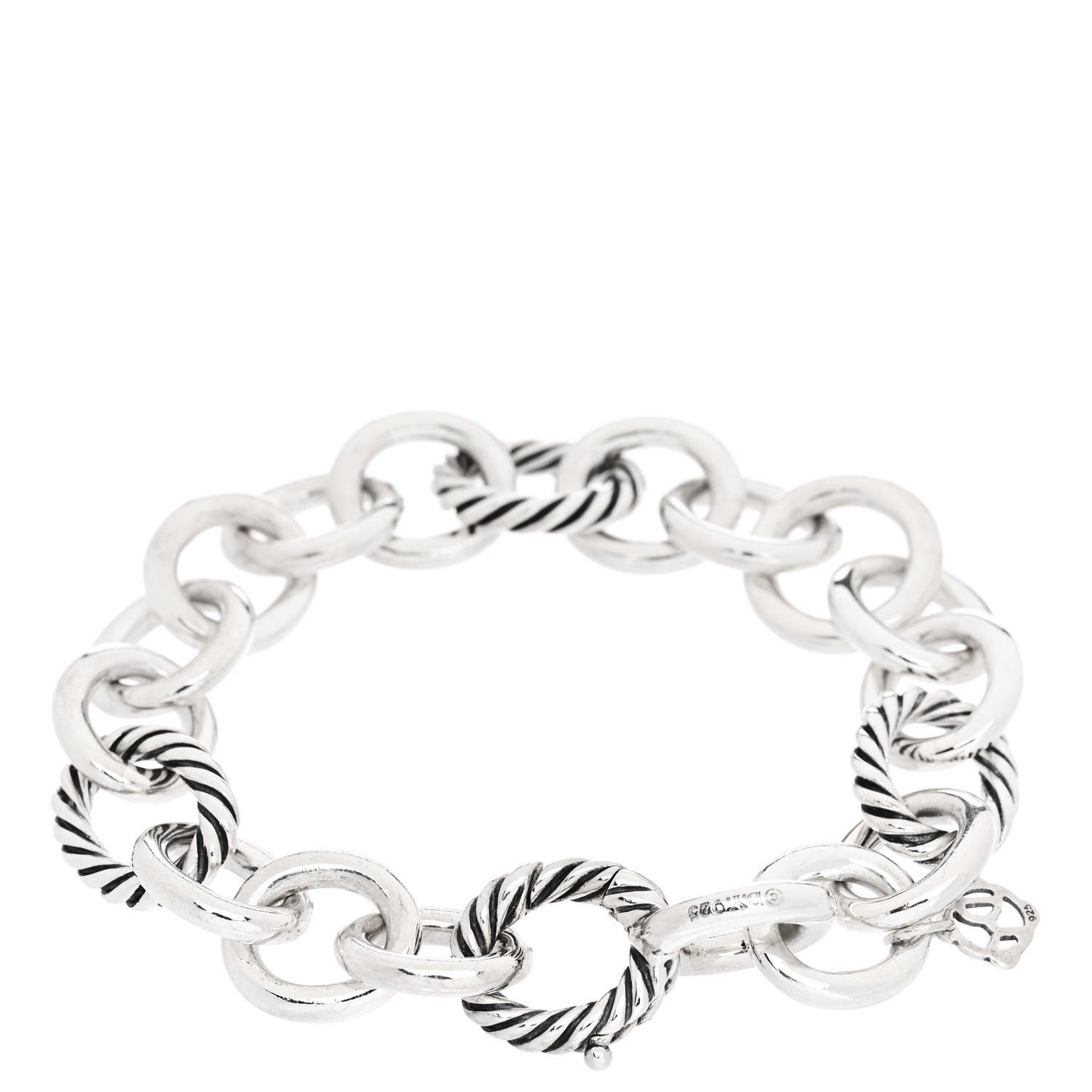 Sterling Silver 12mm Large Oval Link Bracelet