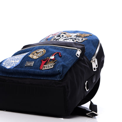 Dolce & Gabbana Denim Patched Volcano Backpack Black 7 of 8