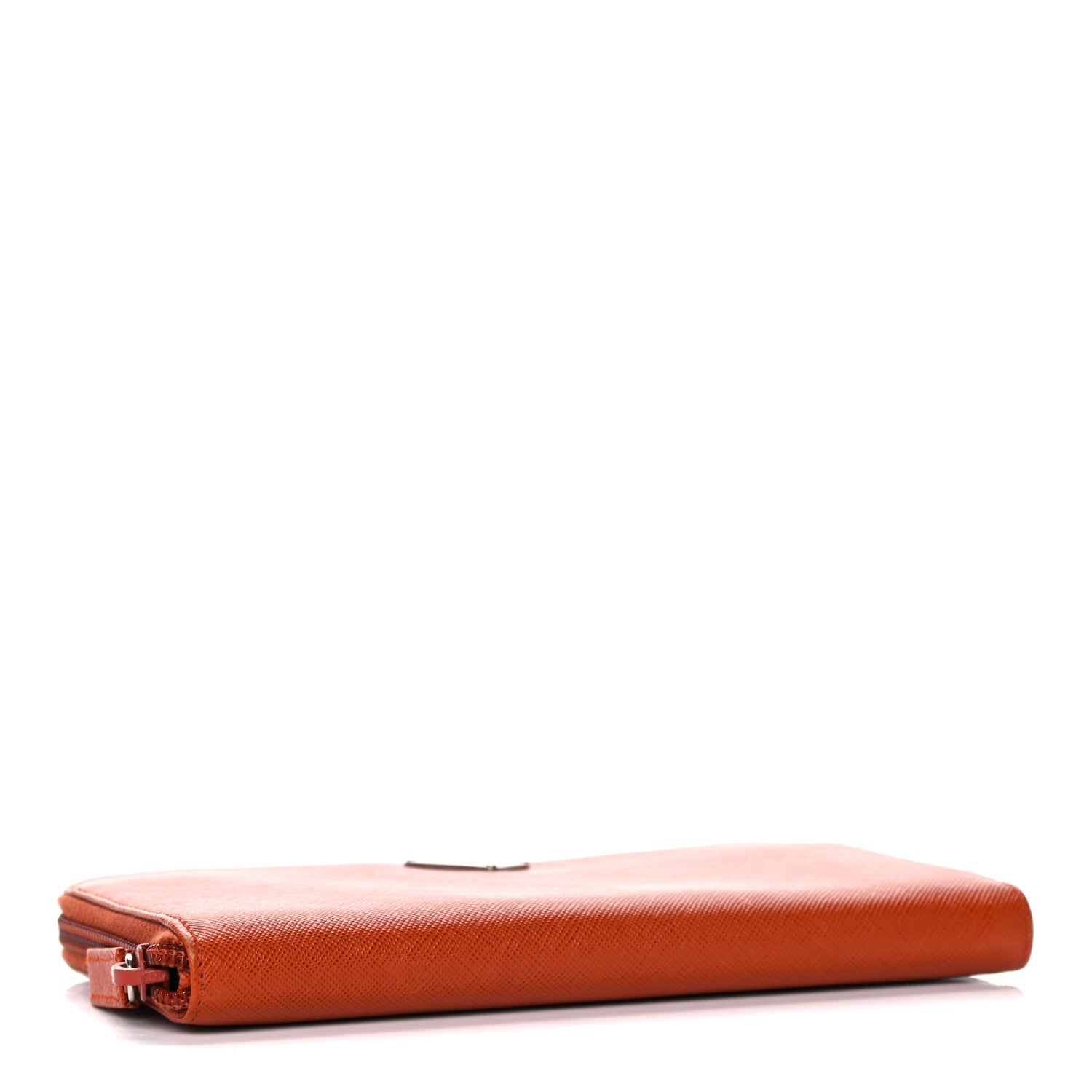 Prada Saffiano Metal Zip Around Wallet Rame 4 of 18