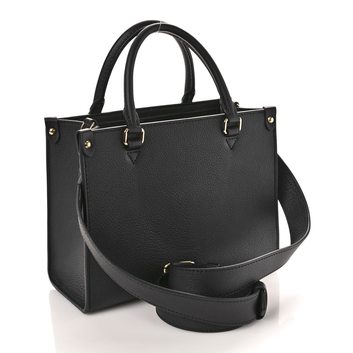 Louis Vuitton Calfskin Lock & Go Tote Black 2 of 11