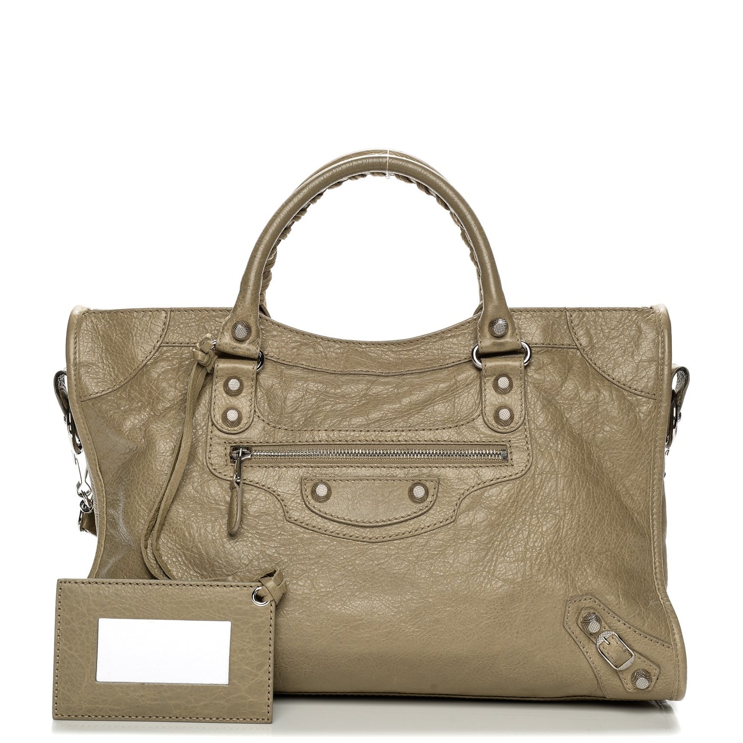 Agneau Giant 12 Silver Hardware City Latte Beige