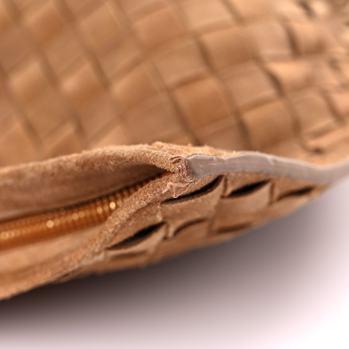 Suede Intrecciato BV Twist Caramel Caramel