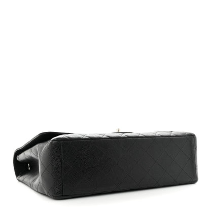 Chanel Caviar Quilted Maxi Single Flap Black 4 of 13