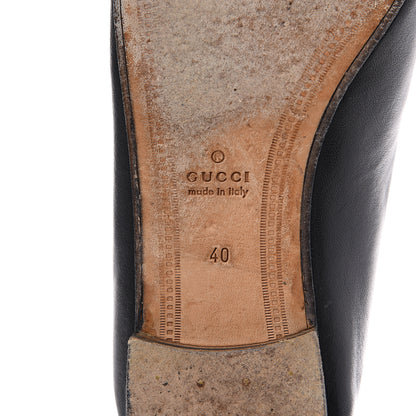 Gucci Lambskin Womens Brixton Horsebit Loafers 40 Black 7 of 13