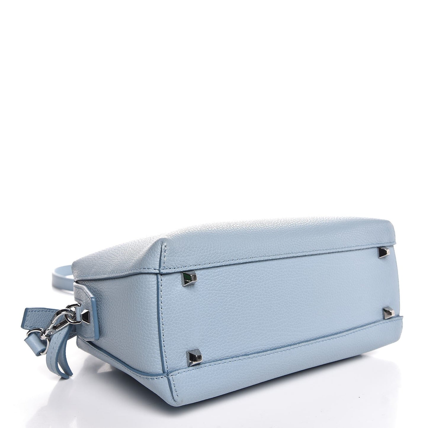 Grained Calfskin Small Ella Boston Sky Blue