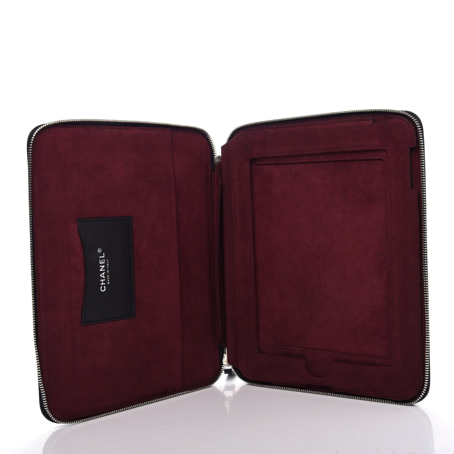 Chanel Calfskin Embossed Lucky Symbols iPad Case Black 5 of 6