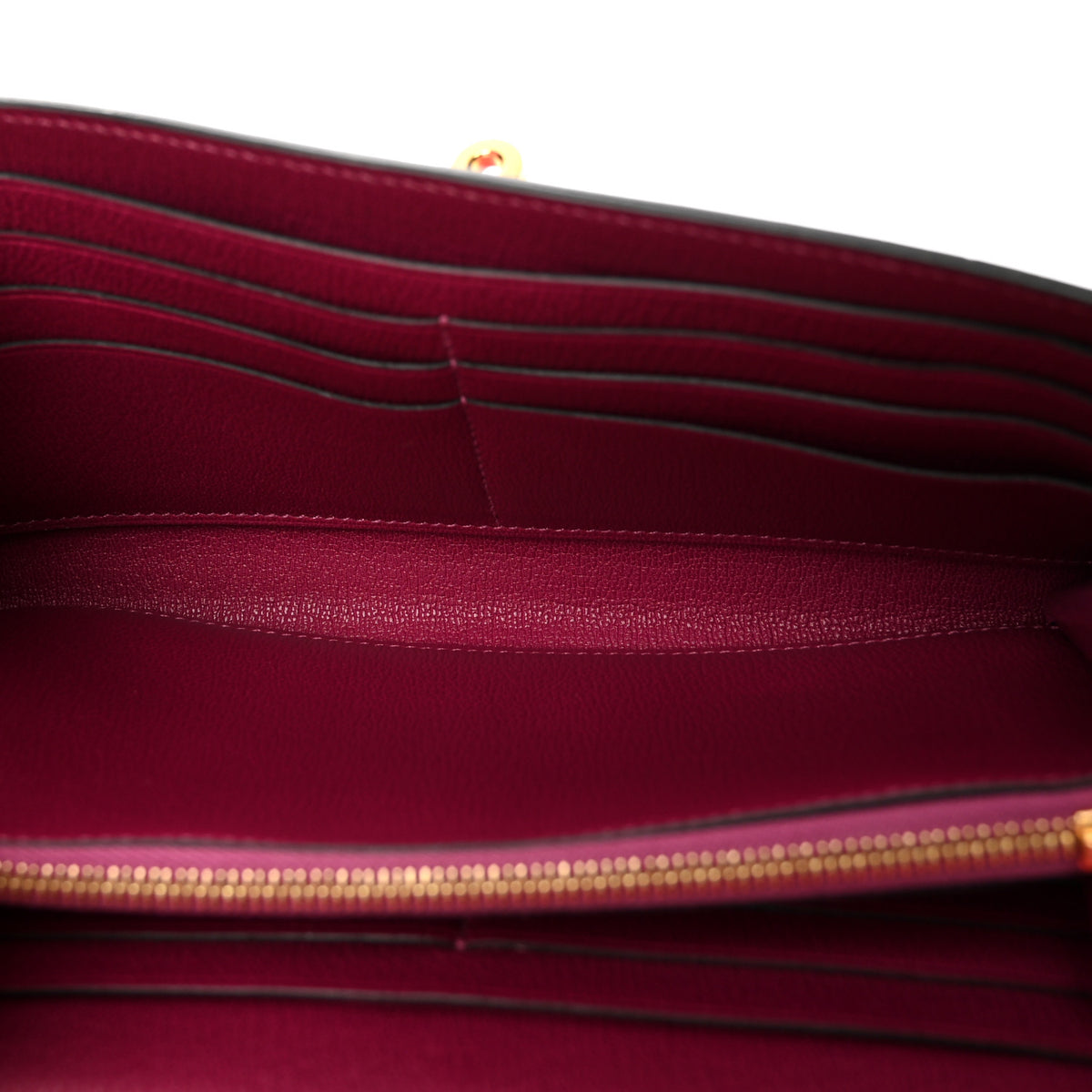 Shiny Alligator Kelly Longue Wallet Rose Sheherazade