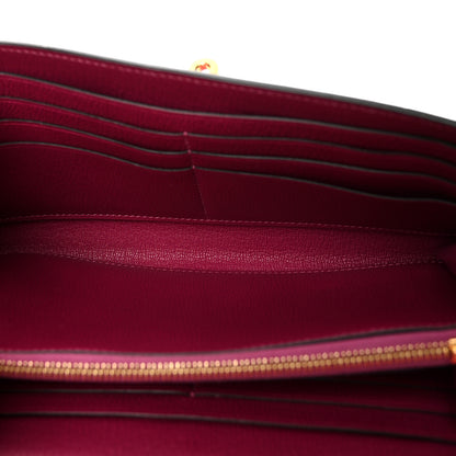 Hermes Shiny Alligator Kelly Longue Wallet Rose Sheherazade 5 of 9