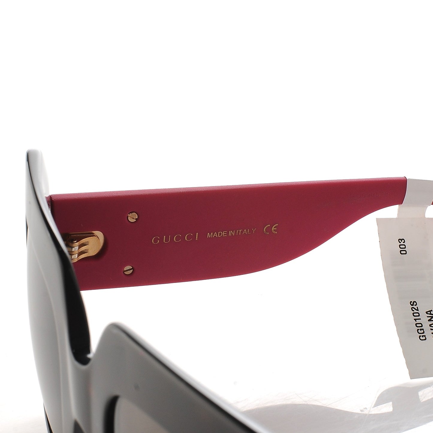 Square Frame GG0102S Sunglasses Glitter Pink Multi