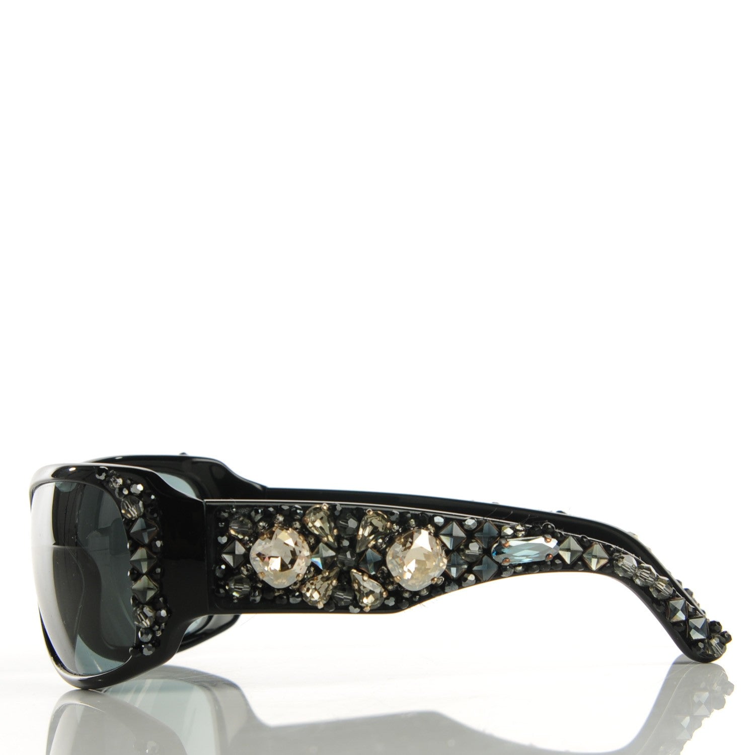 Chanel Crystal Bijou Numero 1 Sunglasses Black 2 of 6