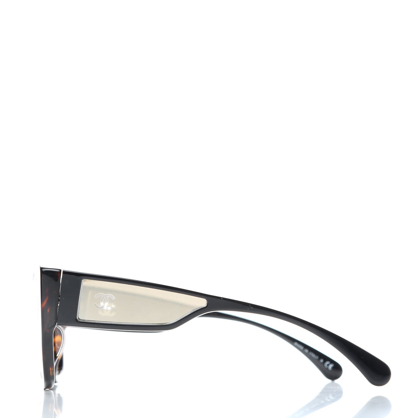 Acetate 18K White Gold Butterfly Sunglasses 5429 Dark Tortoise