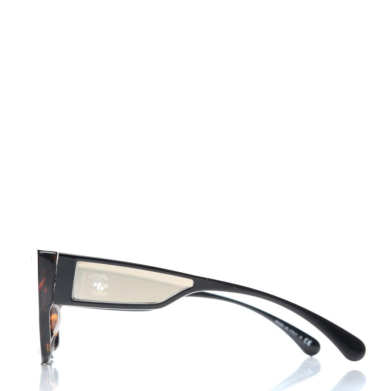 Chanel Acetate 18K White Gold Butterfly Sunglasses 5429 Dark Tortoise 3 of 8