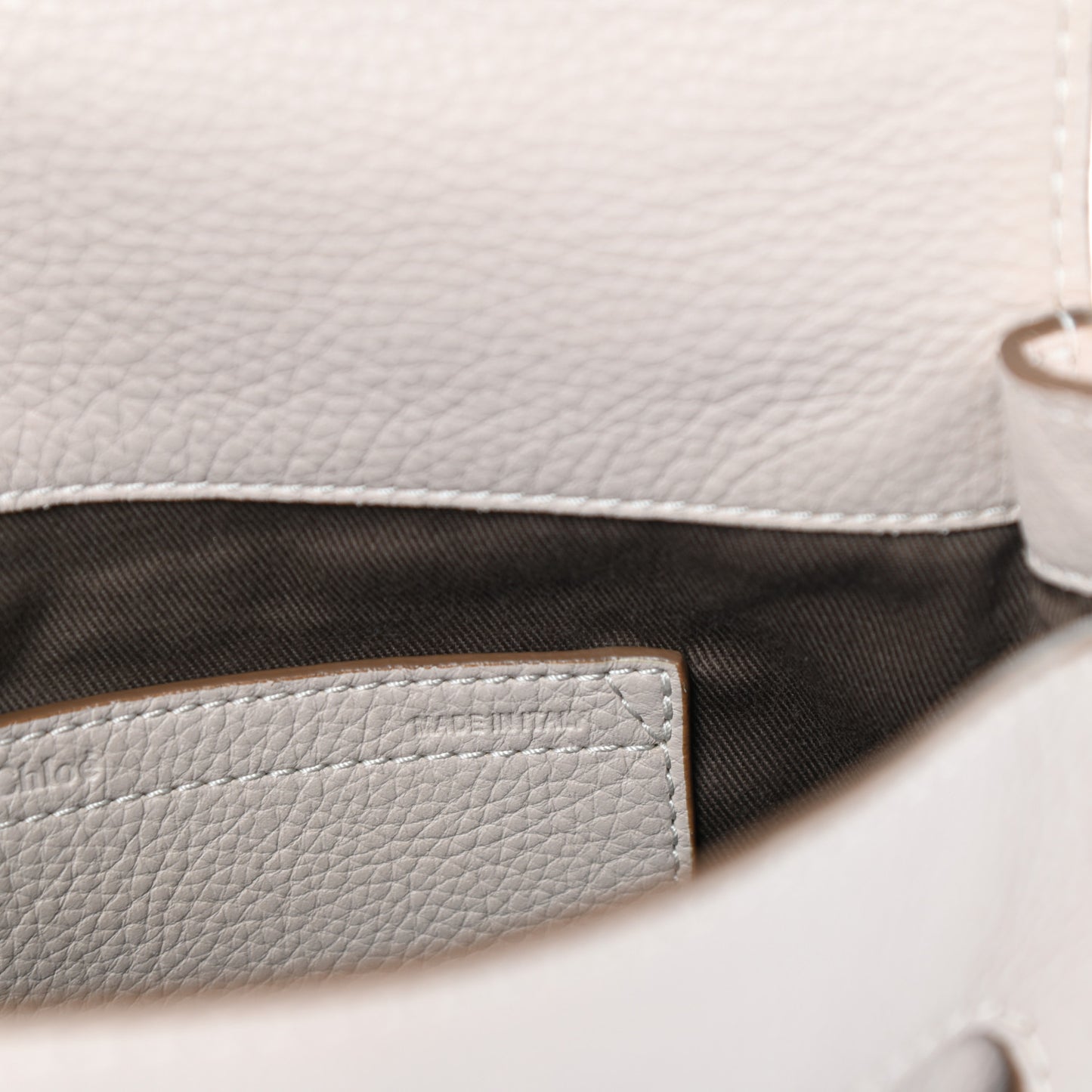 Calfskin Medium Marcie Round Crossbody Bag Abstract White