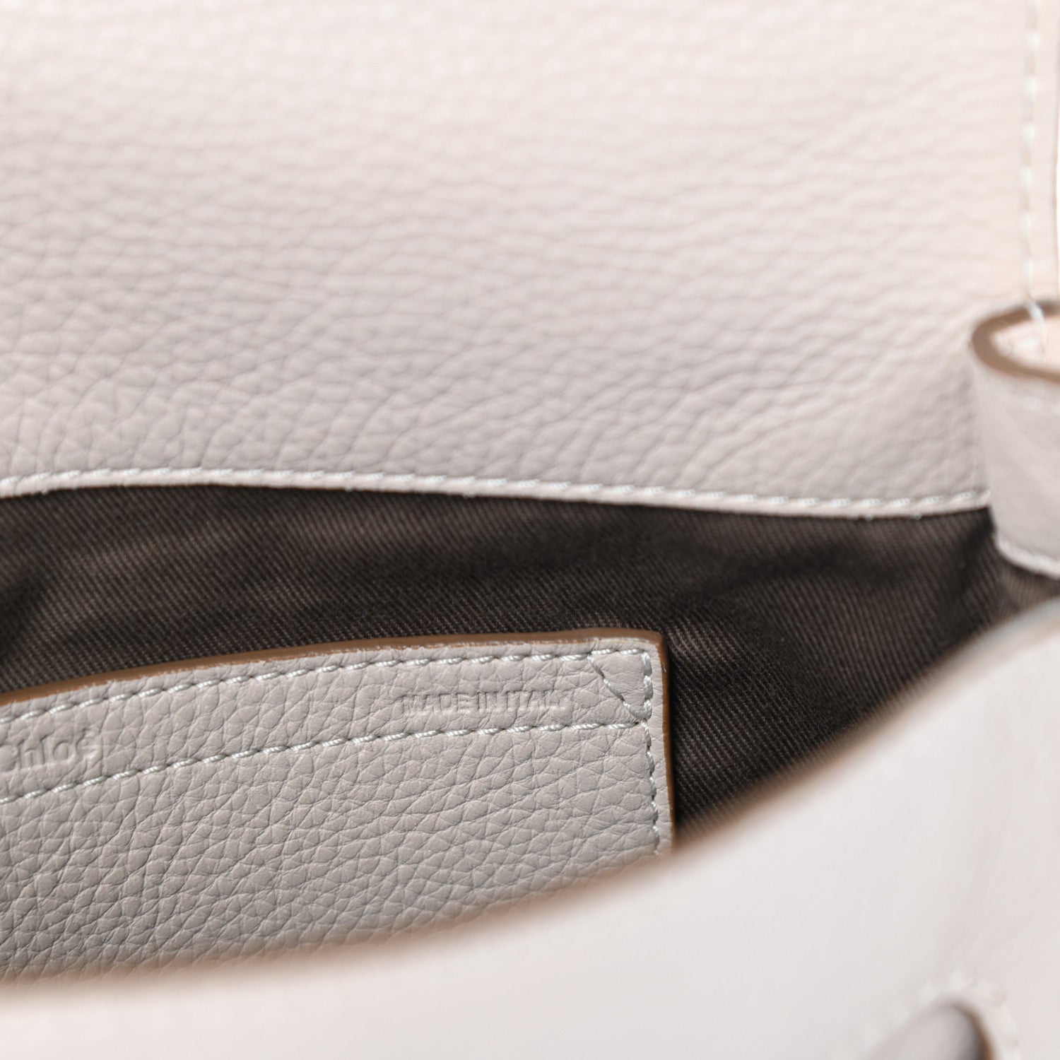 Chloe Calfskin Medium Marcie Round Crossbody Bag Abstract White 7 of 10