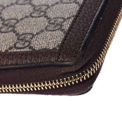 Gucci GG Supreme Monogram Web Ophidia Zip Around Wallet Brown 12 of 12