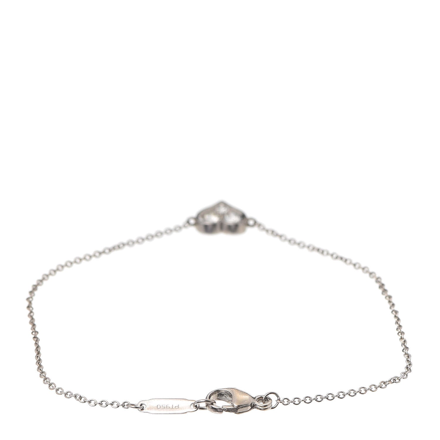 Tiffany Platinum Diamond Hearts Bracelet 3 of 6