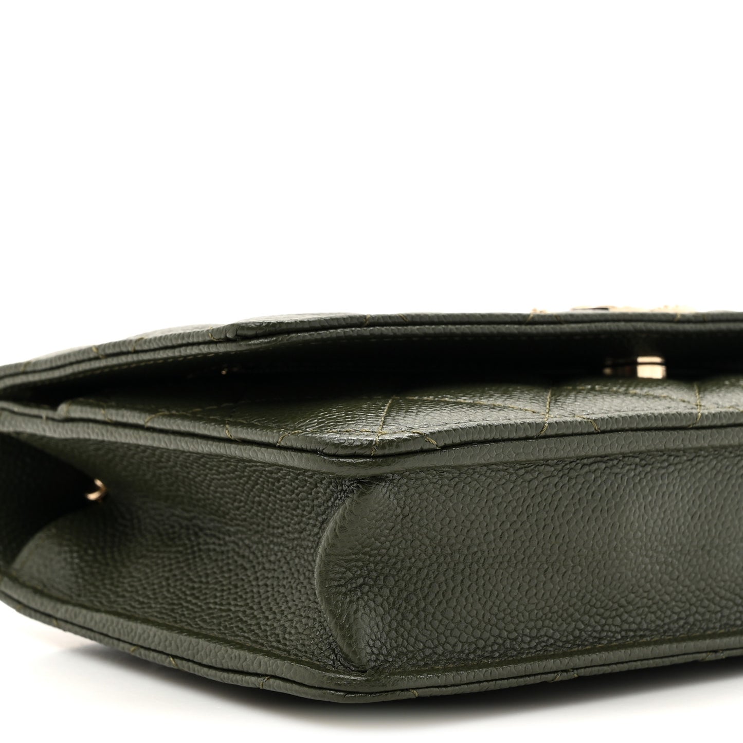 Caviar Quilted Multi Chain Wallet On Chain WOC Khaki
