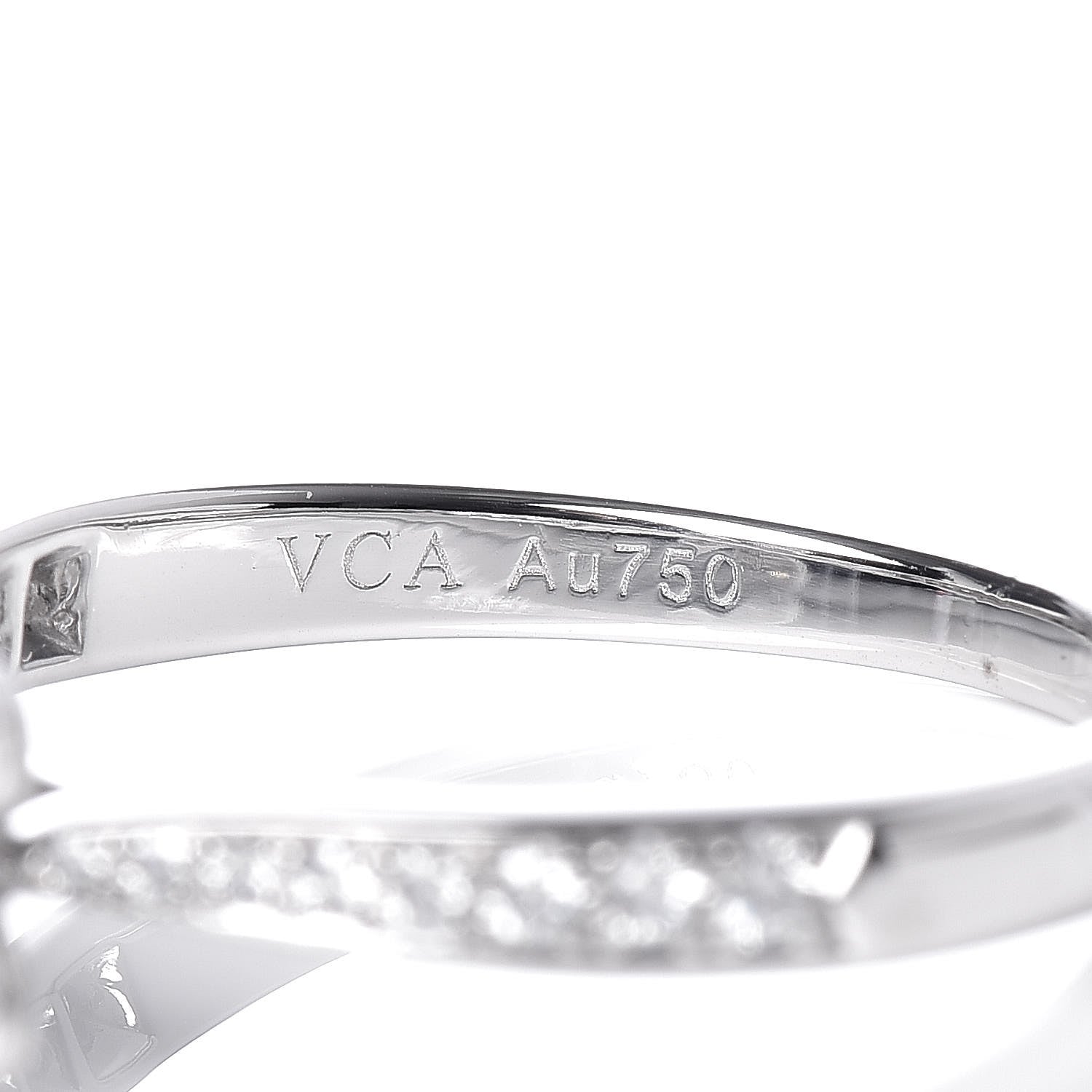 Van Cleef & Arpels 18K White Gold Diamond Socrate Ring 56 7.5 5 of 8