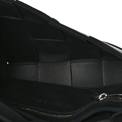 Bottega Veneta Lambskin Maxi Intrecciato Cassette Crossbody Bag Black 5 of 8