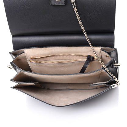 Chloe Suede Calfskin Medium Faye Shoulder Bag Black 4 of 4