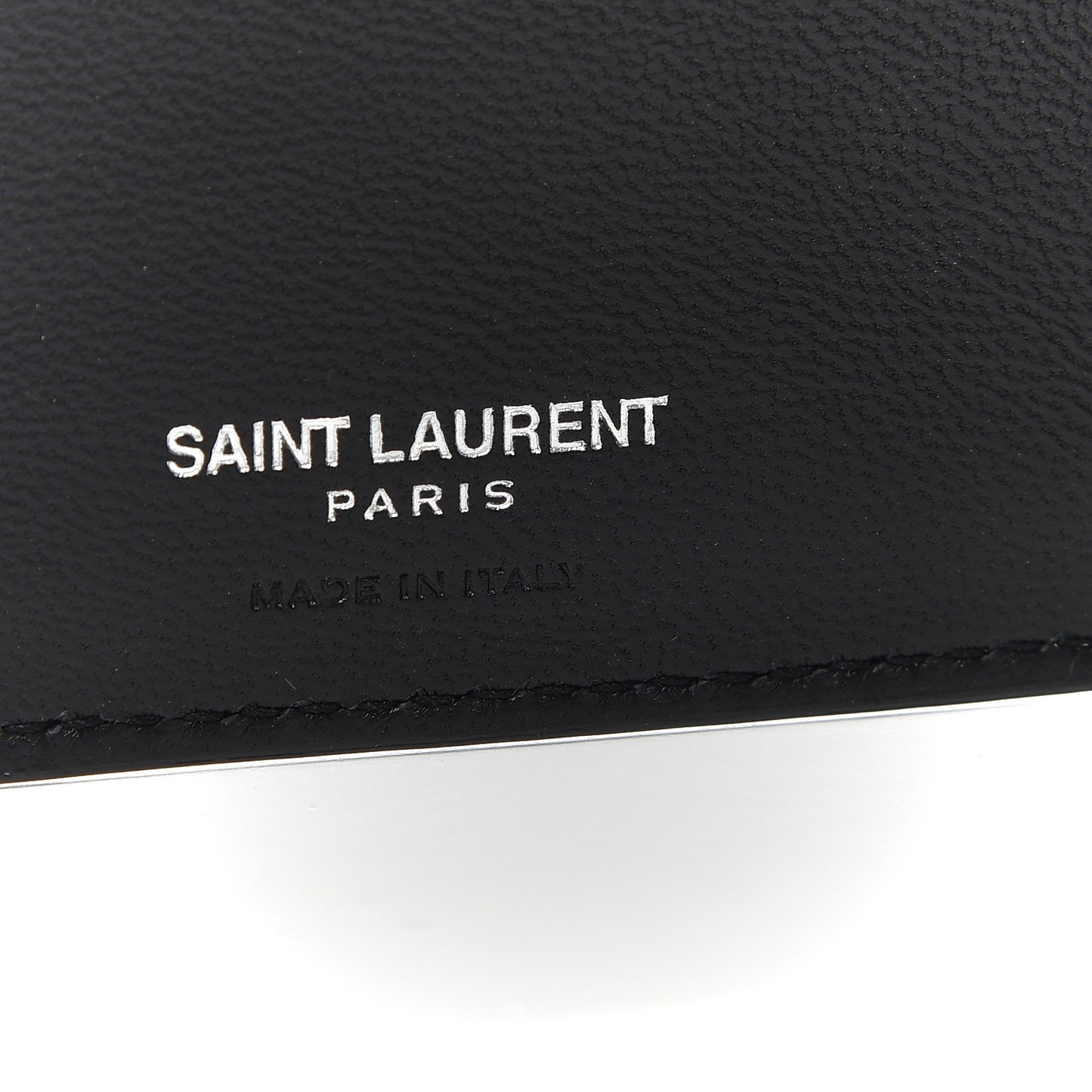 Calfskin Crocodile Embossed East West Wallet Black