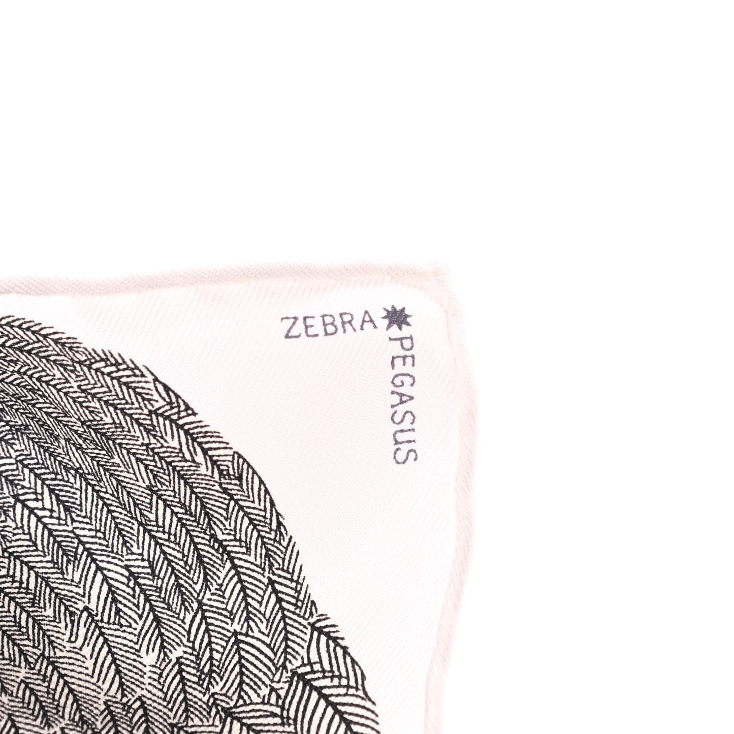 Silk Zebra Pegasus Nano Scarf 20 Black White