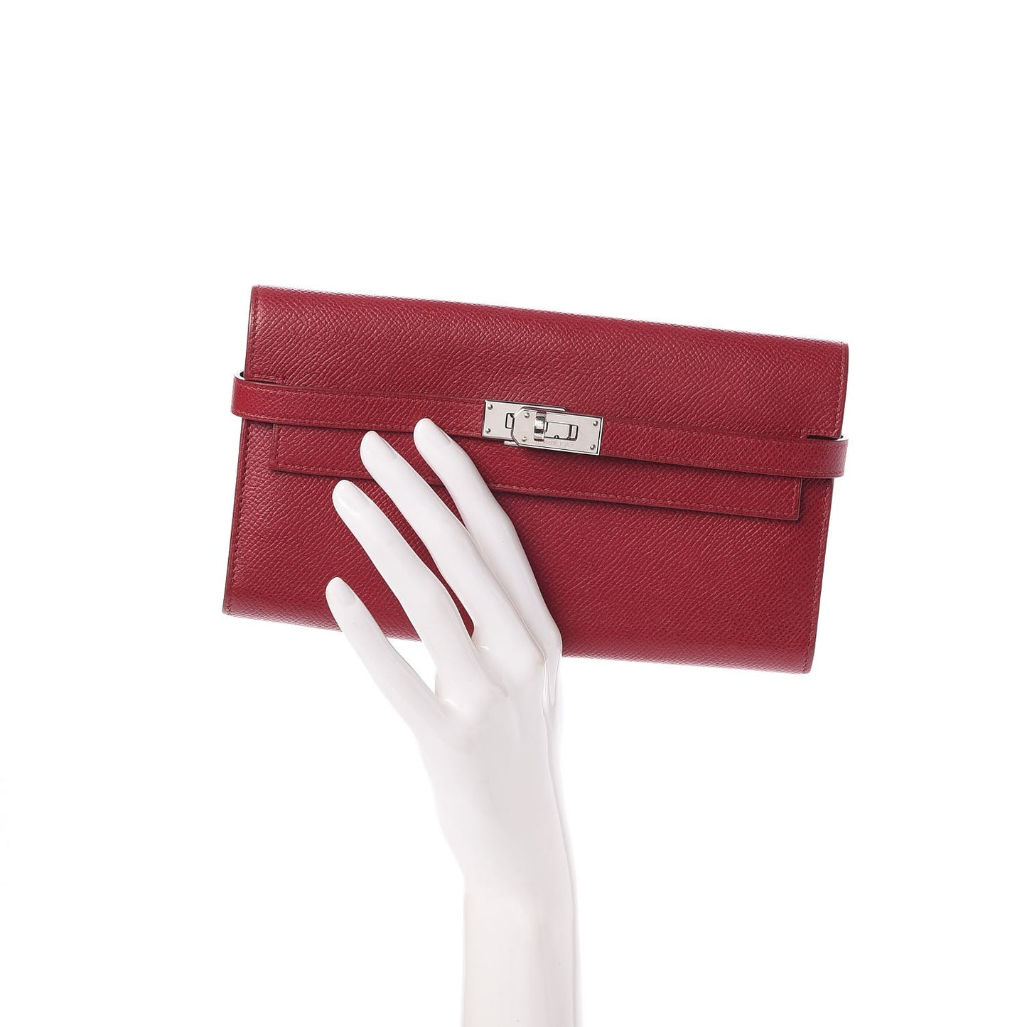 Epsom Kelly Longue Wallet Rouge Grenat