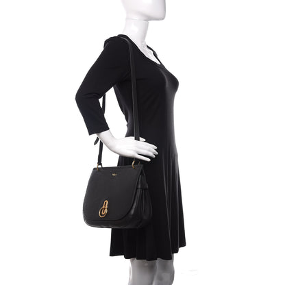 Mulberry Small Classic Grain Calfskin Amberley Satchel Black 2 of 9