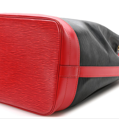 Louis Vuitton Epi Bi-Color Noe Castillan Red Black 10 of 10