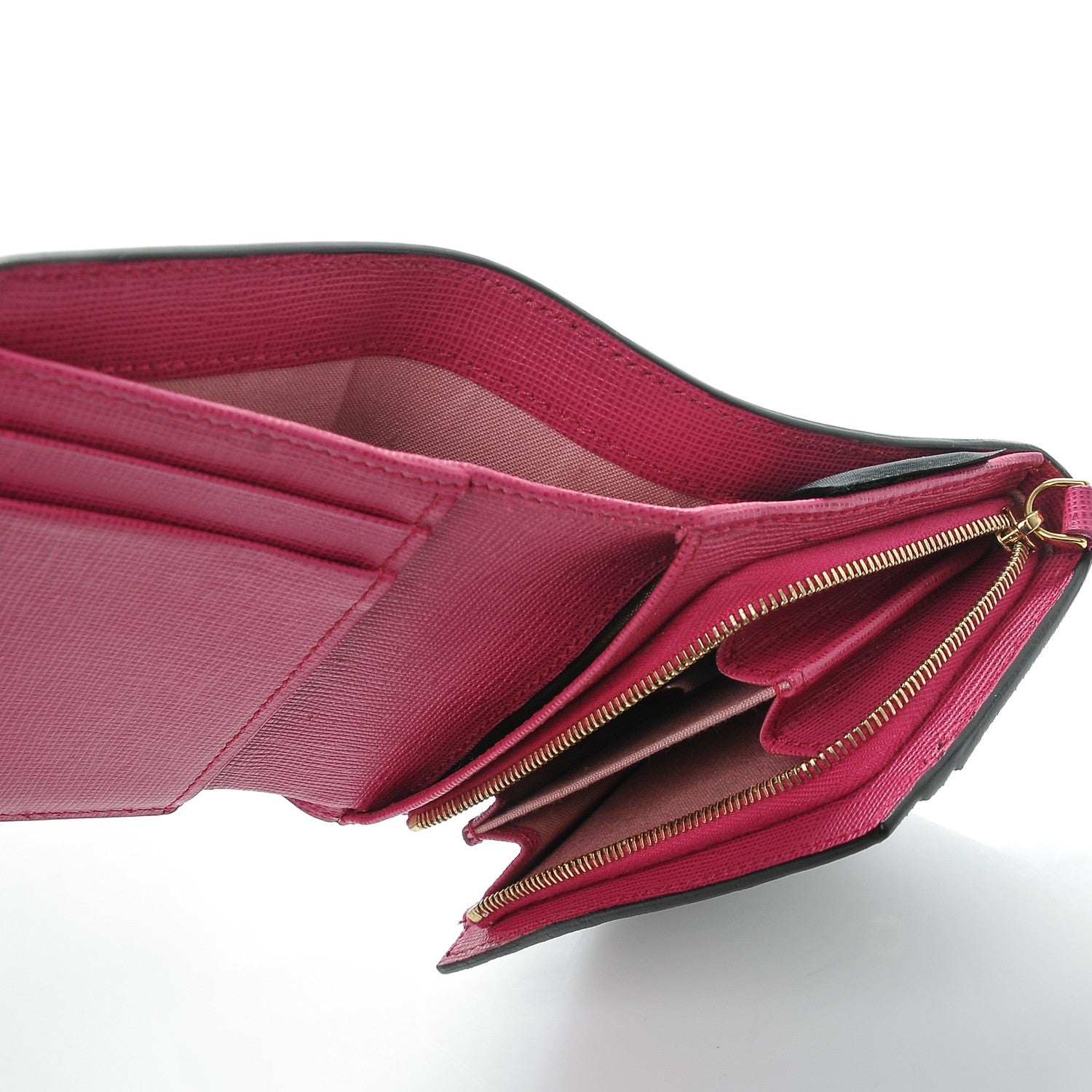 Fendi Zucca Small Flap Wallet Tobacco Fuchsia 6 of 9