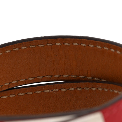 Hermes Epsom Kelly Double Tour Bracelet M Rouge Garance 4 of 4