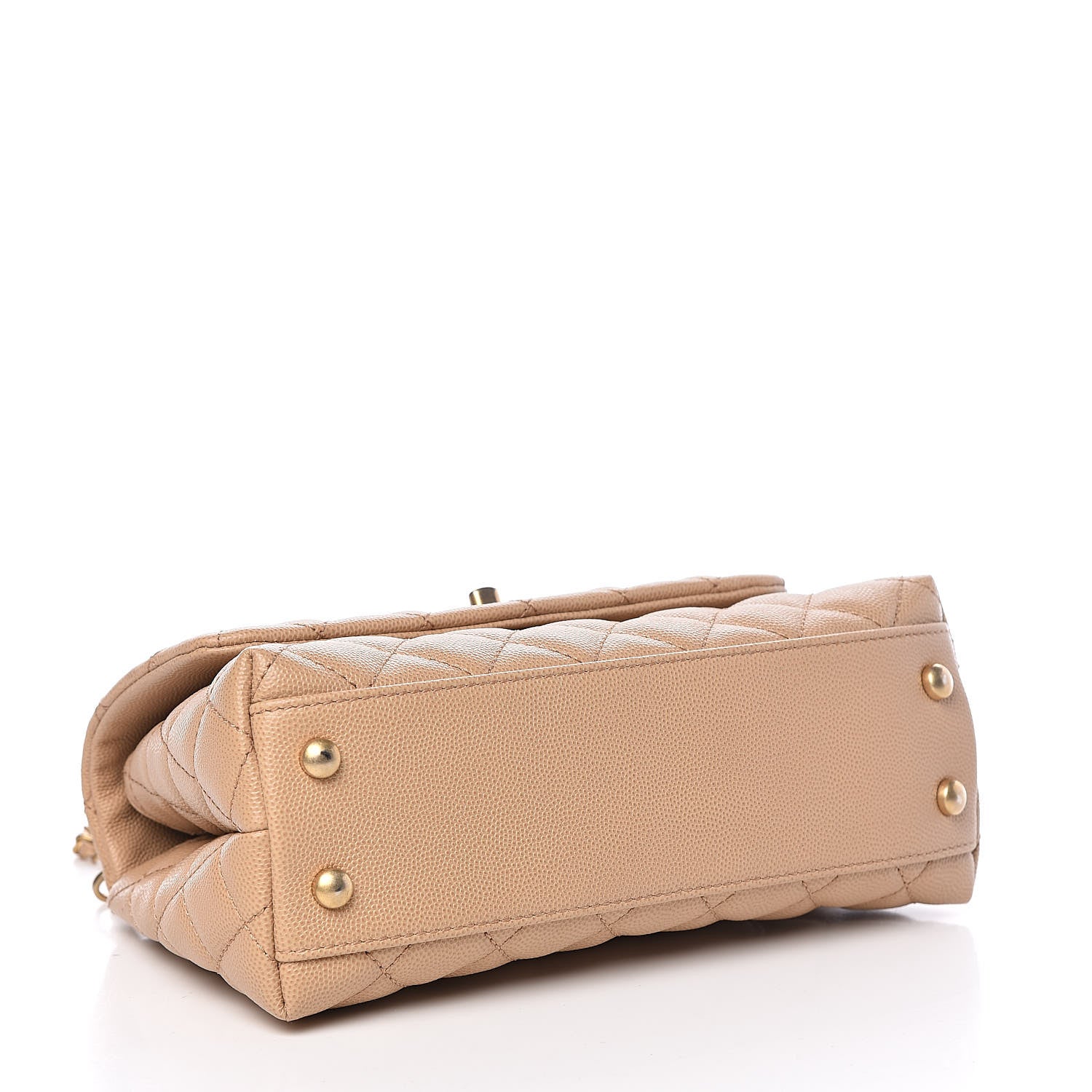 Chanel Caviar Quilted Mini Coco Handle Flap Beige 4 of 11