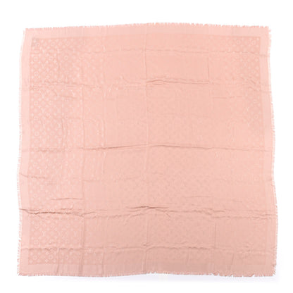 Louis Vuitton Silk Wool Monogram Shawl Natural 1 of 3