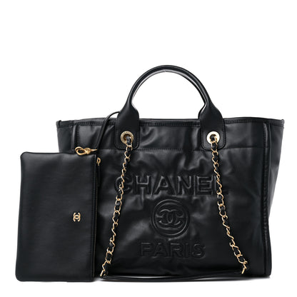 Chanel Calfskin Small Deauville Tote Black 1 of 13