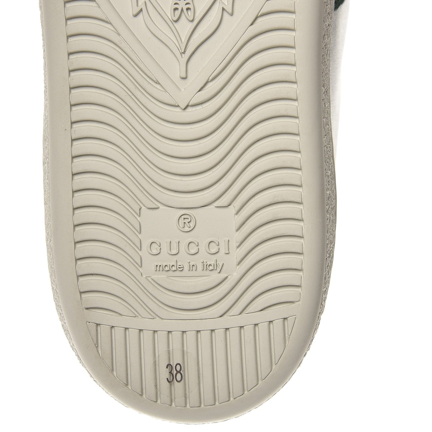 Metallic Calfskin Floral Embroidered Ace Sneakers 38 Silver