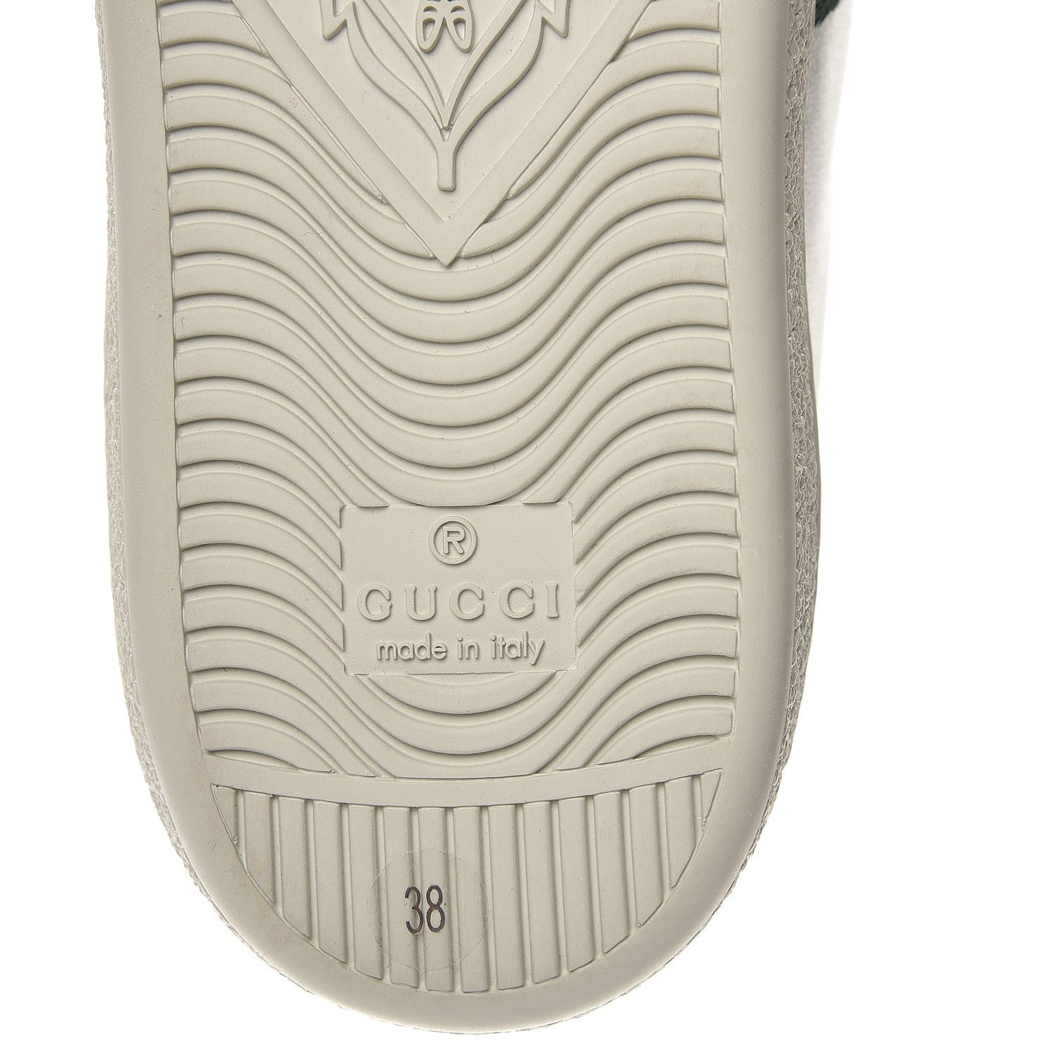 Gucci Metallic Calfskin Floral Embroidered Ace Sneakers 38 Silver 9 of 11